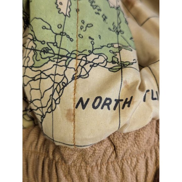 Pierce Arrow Vintage Bomber Jacket Real Leather Large Brown READ - Picture 5 of 8